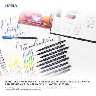 5. Lyra Aqua Brush Duo Dual Brush Pen untuk Hasil Sapuan Kaligrafi yang Indah di Atas Kertas