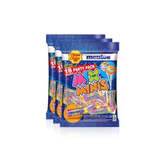 Mentos Mix Chupa Chups Lollipops Minis Pack Perment Mint Lolipop Rasa Aneka Buah 144g