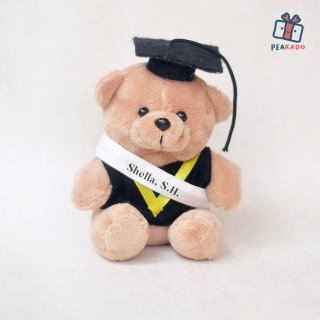 9. Boneka Wisuda Mini Kecil Custom Slempang Nama Teddy Bear Graduation 