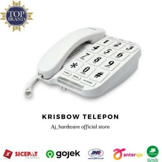 Krisbow Telepon Kantor/Rumah aBasic Tombol Besar