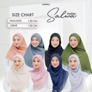 24. Naisha Official / Salwa Malay / Hijab Malay / Segiempat Curve