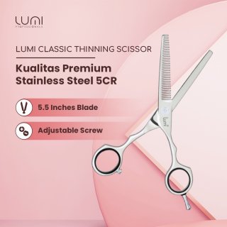 15. Lumi Classic Silver 5 Inch Hair Scissors Gunting Rambut Sasak