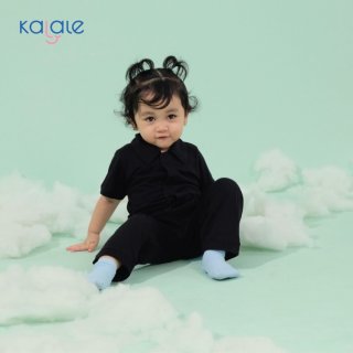 Magnetic™ Pajamas (Baju Tidur Piyama Magnet Bayi dan Anak) - Black - 3-6 Bulan