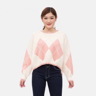 25. MKY Clothing Sweater Rajut Crop, Bahan Melar