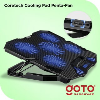 11. Coretech Penta-Fan Cooling Pad, Bikin Adem dalam Sekejap