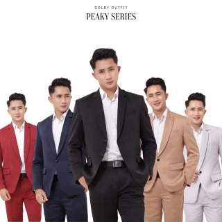 7. Goldy Outfit Jas Formal Pria - Peaky Series