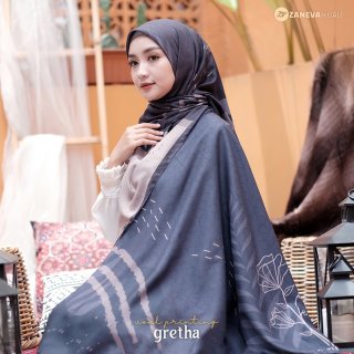 21. Zaneva Hijab - Hijab Motif Segiempat Voal Printing By Zaneva