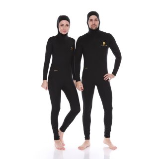 Tiento Wetsuit Hoodie Black Swimwer Baju Celana Pakaian Renang Diving Surfing Original