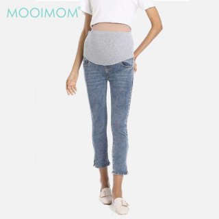 MOOIMOM Slim Middle Cut Maternity Jeans - Celana Jeans Hamil