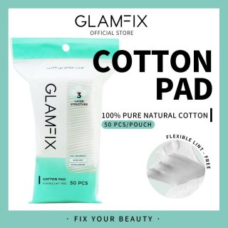 GLAMFIX Live Better Cotton Pad Isi 100pcs _ Kapas Toner Tipis | GLAM F