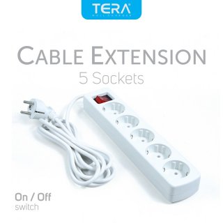 TERA Stop Kontak Cable Extension 5 Lubang Sockets