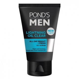Ponds Men Facial Scrub Lightning Oil Clear 100gr