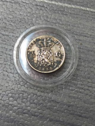 Uang Koin Kuno 1/20 Gulden 1855