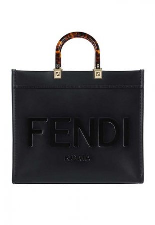 22. Fendi Sunshine Medium Tote Bag in Black, Mewah dan Elegan