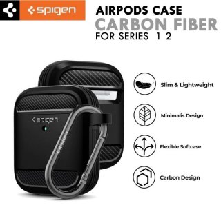 Spigen Case Airpods 2 / 1 Rugged Armor Carbon Fiber