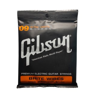 16. Gibson Brite Wires Ultra Lights 9-42, Senar Gitar Elektrik yang Sangat Konsisten