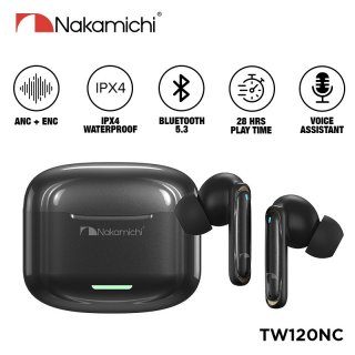 Nakamichi TW120NC True Wireless Earbuds Bluetooth Earphone TWS HD ANC