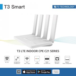 T3 mart 4G CPE C21 300 Mbps WIFI N 3G/4G LTE Router-4G Modem Sim Card