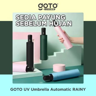 Goto Rainy Payung Umbrella Lipat Besar Polos Anti UV Otomatis