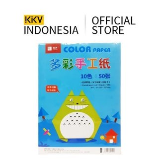 KKV Hyacinth Kertas Lipat Origami Colorful Ukuran A4 10 Warna 50s