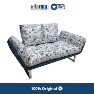 22. Informa Dixie London Sofa Tidur Fabric