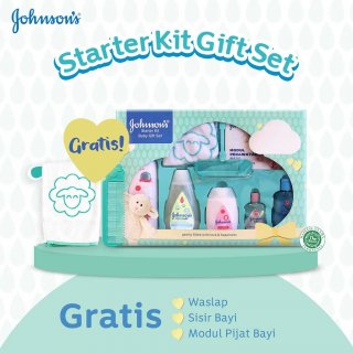 4. JOHNSON'S Starter Kit Baby Gift Set, Paket Lengkap untuk Mandi