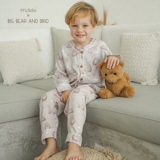 Mooi x Big Bear & Bird Piyama Panjang Anak Baju Tidur Anak Long Pajamas Kids