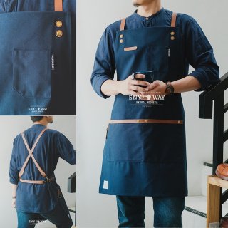 15. Apron Canvas and Synthetic Leather, Desain Elegan