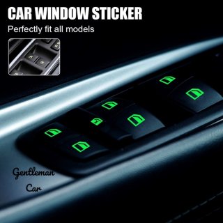 Stiker Panel Tombol Jendela Pintu Mobil Car Sticker Glow In The Dark
