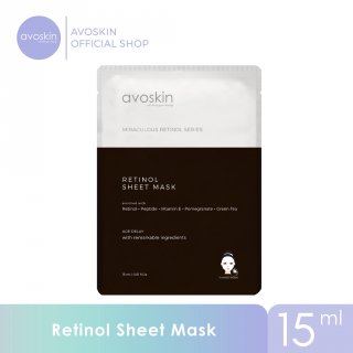 29. Avoskin Retinol Sheet Mask, Skincare Anti Aging yang Mencerahkan Kulit Wajah