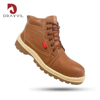 Draxvil Kulit Sapi Asli - Sepatu Safety, Boot Proyek , Sepatu Kerja