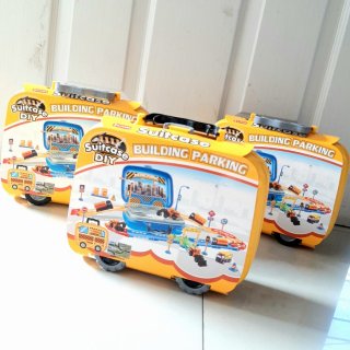Mainan Anak Building Parking Diy Suitcase Play Set