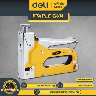 Deli Staple Gun / Staples Tembak 3 in 1 Chromium Alat Perkakas DL1313