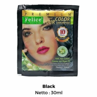 Felice Premium Instant Hair Color Shampoo Black