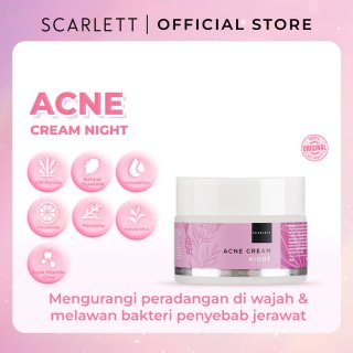 Scarlett Whitening Acne Night Cream 