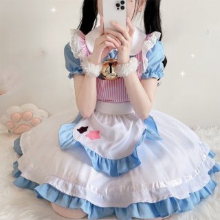 Cat Maid Outfit Dress Japanese Anime Cute Loli Lolita Cosplay Costume