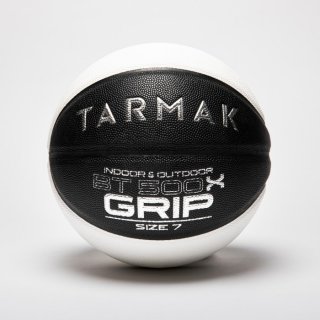 DECATHLON TARMAK Bola Basket BT500X GRIP S7 Hitam, Abu-abu, Putih - 8734092