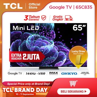 22. TCL 65 inch MINI LED Google TV 