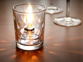 灯りがゆらゆら揺れて、心が癒される