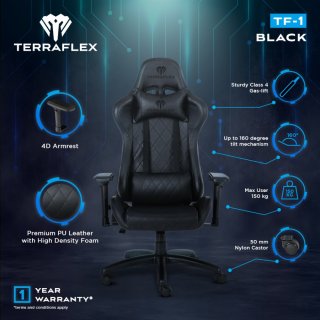 Terraflex TF-1 Gaming Chair Kursi - Full Black