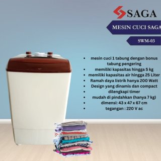 Mesin Cuci Saga Mini SWM-03M 