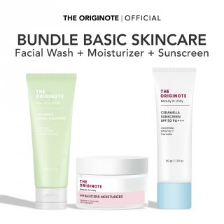 The Originote Bundle Basic Skincare - Facial Wash + Moisturizer + Sunscreen