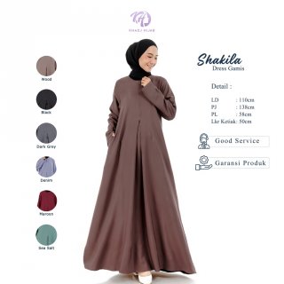 29. Khadj Hijab - Dress Muslim Gamis Polos Shakila, Simpel untuk Daily