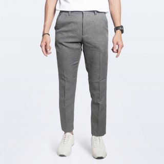 12. BAPIN - Celana Bahan Formal Pria Original - Light Grey Trousers Slimfit