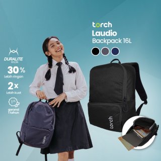Torch Laudio Tas Ransel Punggung Sekolah Backpack Laptop Waterproof - BLUE