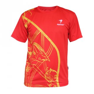 Flypower ODF 05 Kaos Badminton Unisex - Red Gold