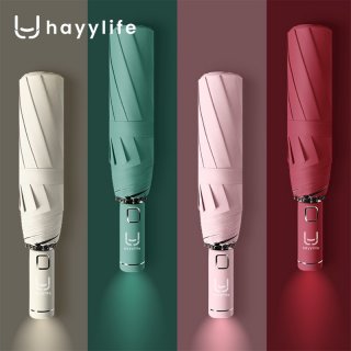 16. HAYYLIFE Payung LED Payung Lipat HL-AGF571, Melindungi dari Terik dan Hujan
