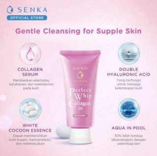 Senka Perfect Whip Collagen In Facial Foam Wash Korea Bagus Exp Lama