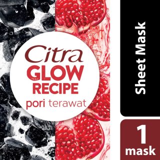 Citra Glow Recipe Juicy Sheet Mask Activated Charcoal + Pomegranate