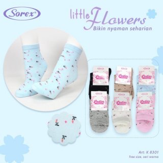 Sorex Kaos Kaki Wanita Little Flowers